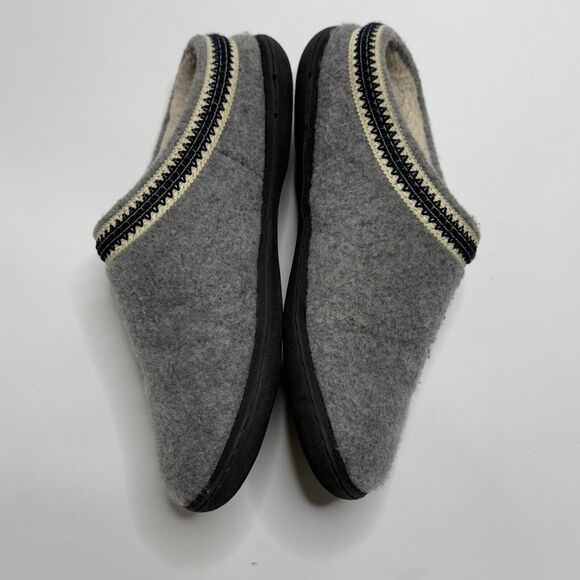 Clarks Womens Wool Felt Clog Slippers Grey Indoor Outdoor Faux Fur Lined Size 9 - Picture 5 of 9